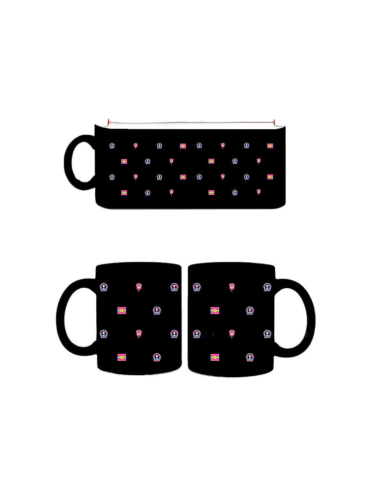 Jiafei All-Over Print Black Ceramic Mug