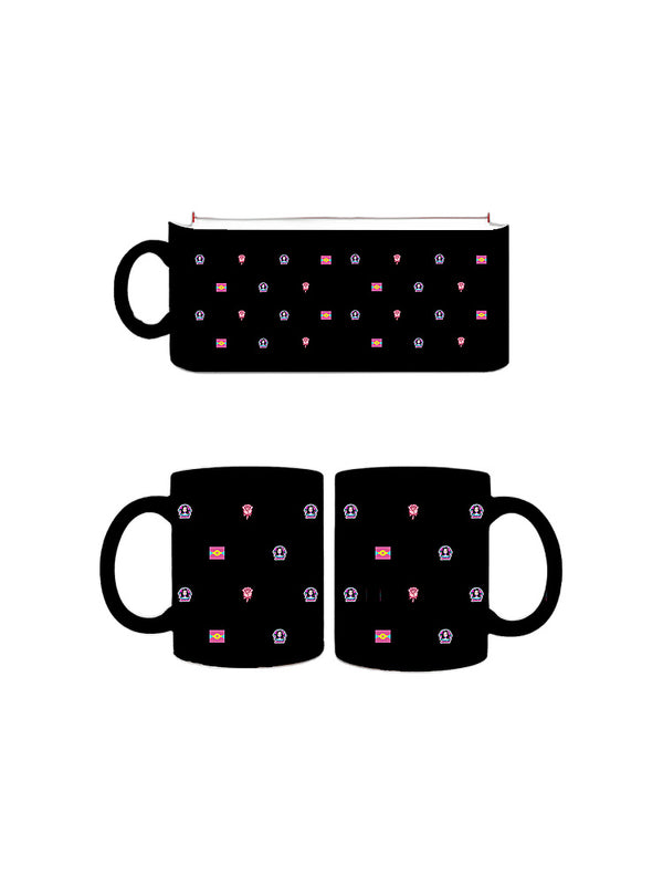 Jiafei All-Over Print Black Ceramic Mug
