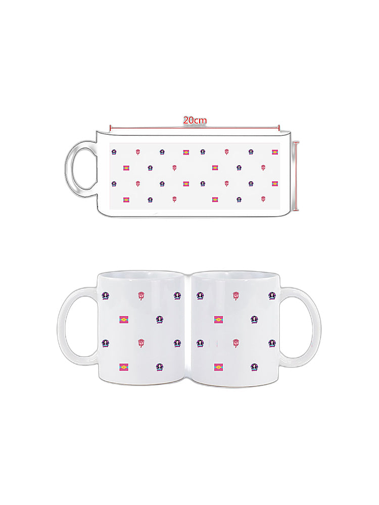 Jiafei All-Over Print White Ceramic Mug