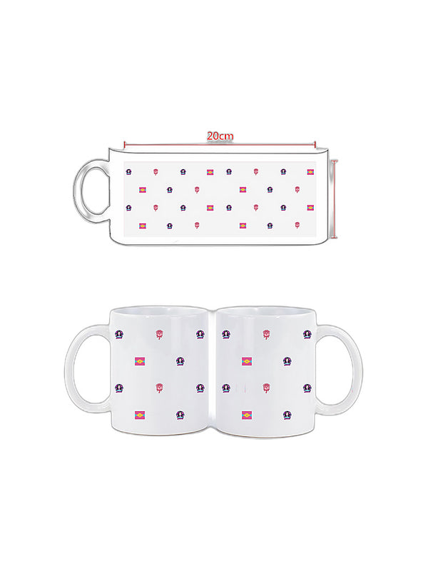 Jiafei All-Over Print White Ceramic Mug