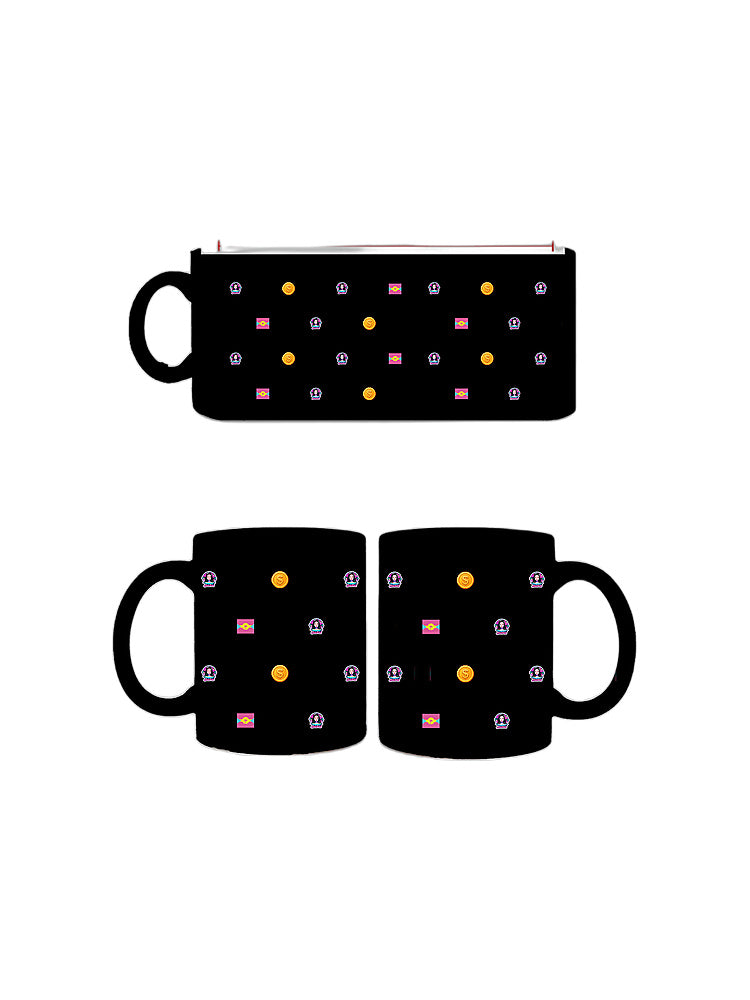 Jiafei All-Over Print Floptropica Black Ceramic Mug