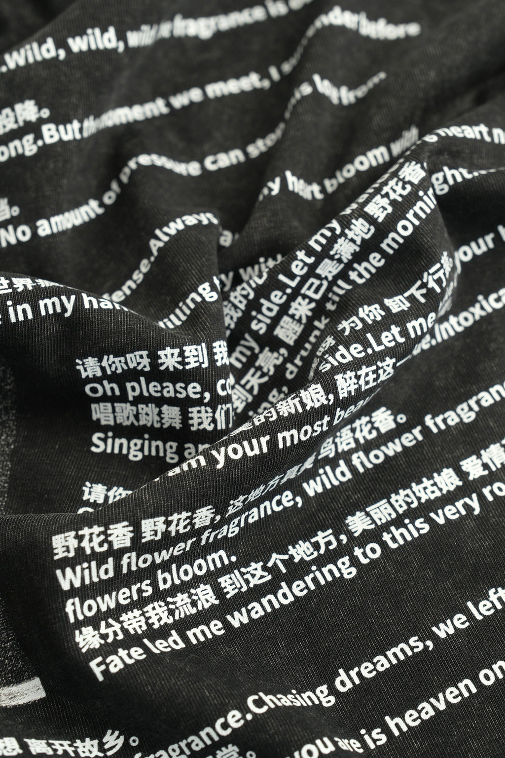 Jiafei "Wild Flower Fragrance" Lyrics Oversized T-Shirt