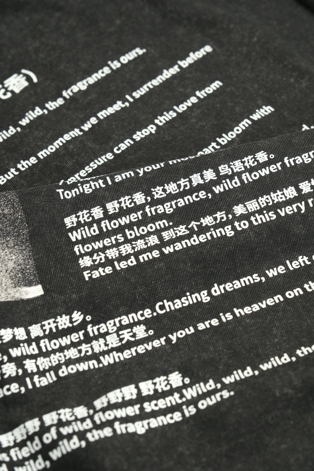 Jiafei "Wild Flower Fragrance" Lyrics Oversized T-Shirt