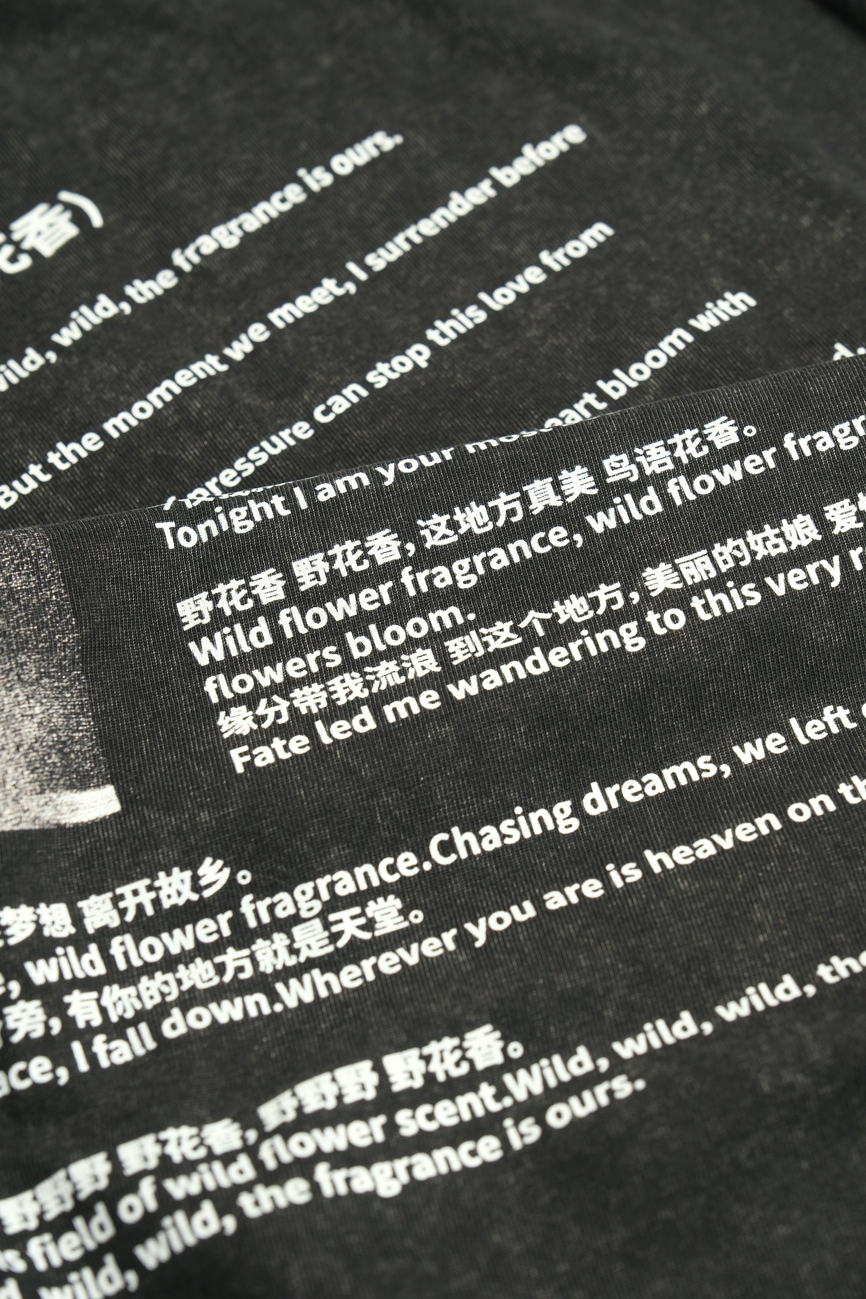 Jiafei "Wild Flower Fragrance" Lyrics Oversized T-Shirt