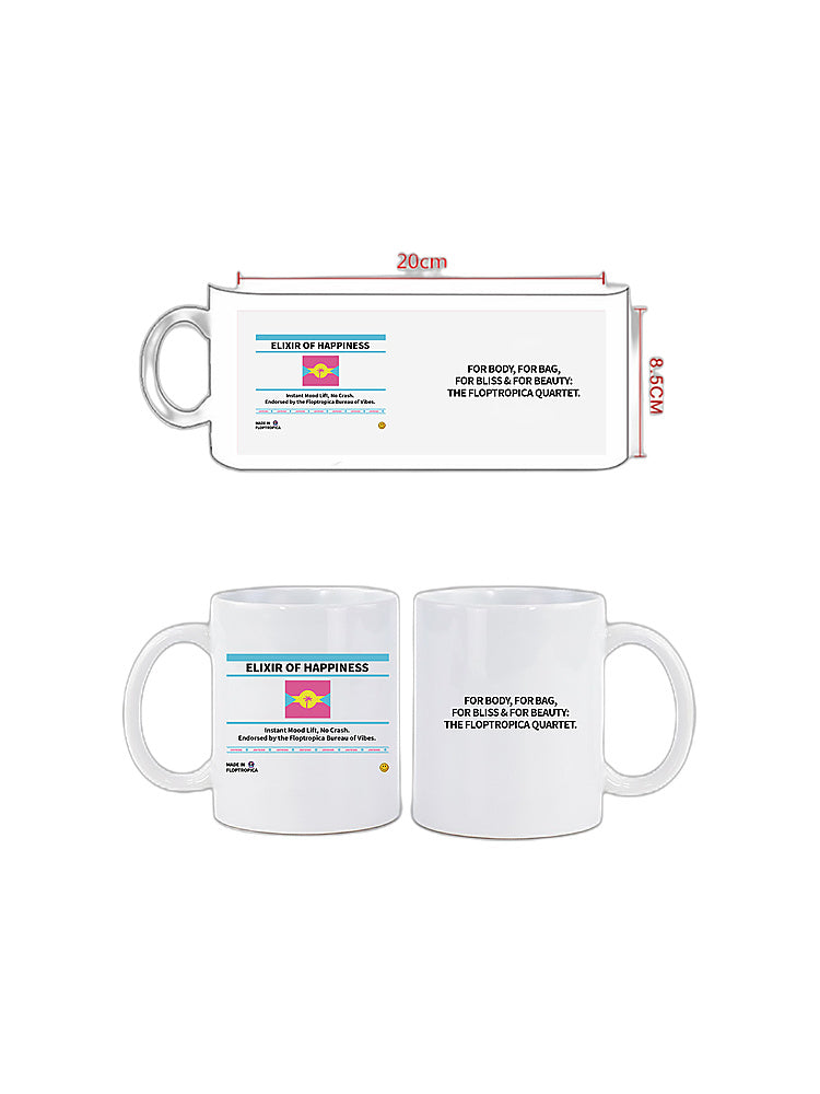 Jiafei Elixir of Happiness Floptropica White Ceramic Mug
