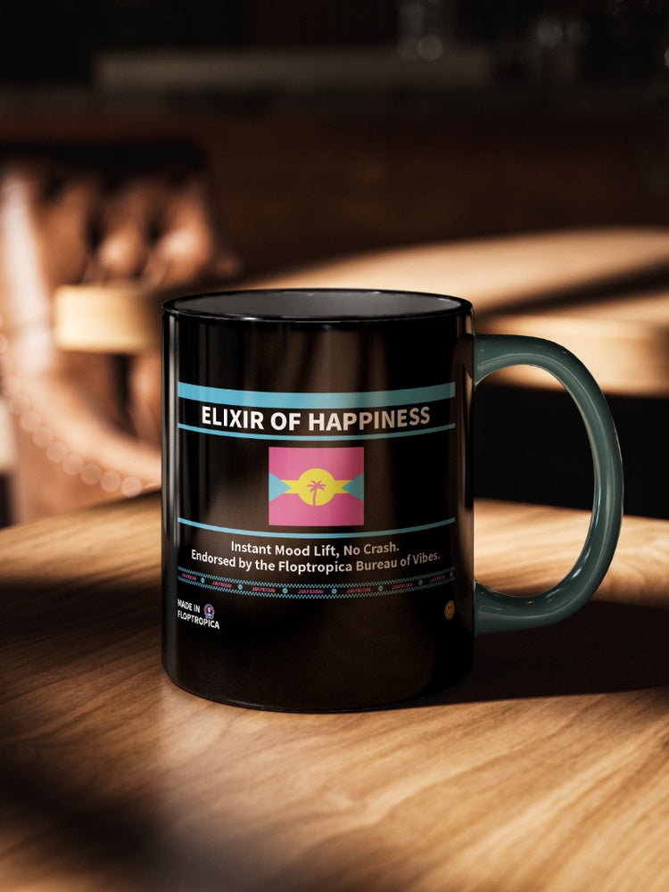 Jiafei Elixir of Happiness Teal Handle Floptropica Mug