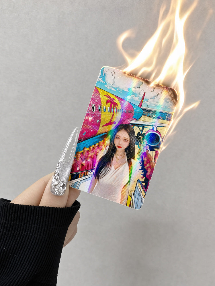 JIAFEI Floptropica Airlines Holographic Photocard