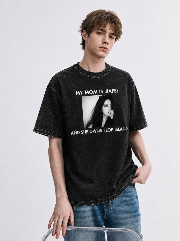 "My Mom Is Jiafei (V2)" Oversized Graphic T-Shirt