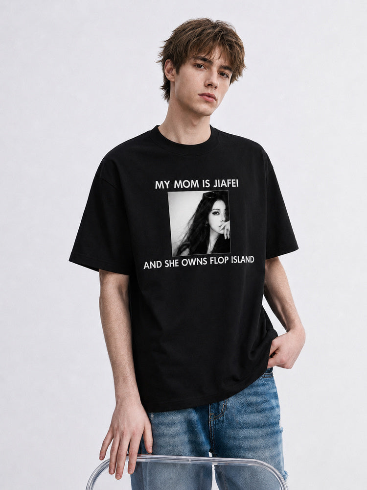 "My Mom Is Jiafei (V2)" Oversized Graphic T-Shirt