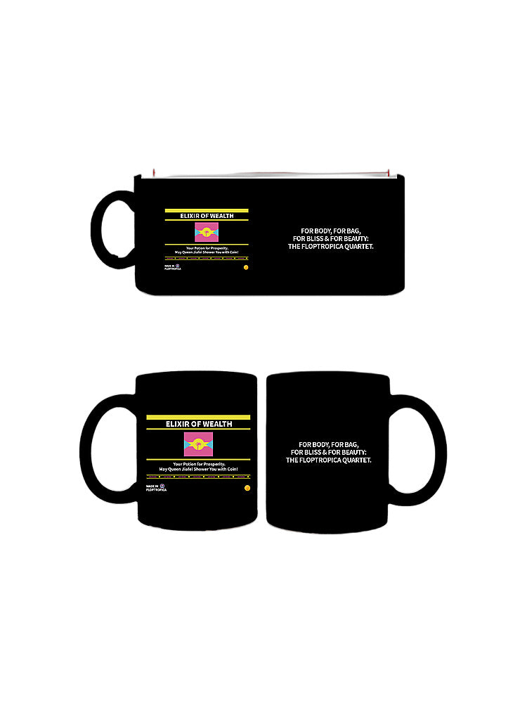 Jiafei "Elixir of Wealth" Black Mug with Yellow Handle