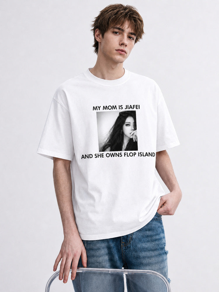 "My Mom Is Jiafei (V2)" Oversized Graphic T-Shirt