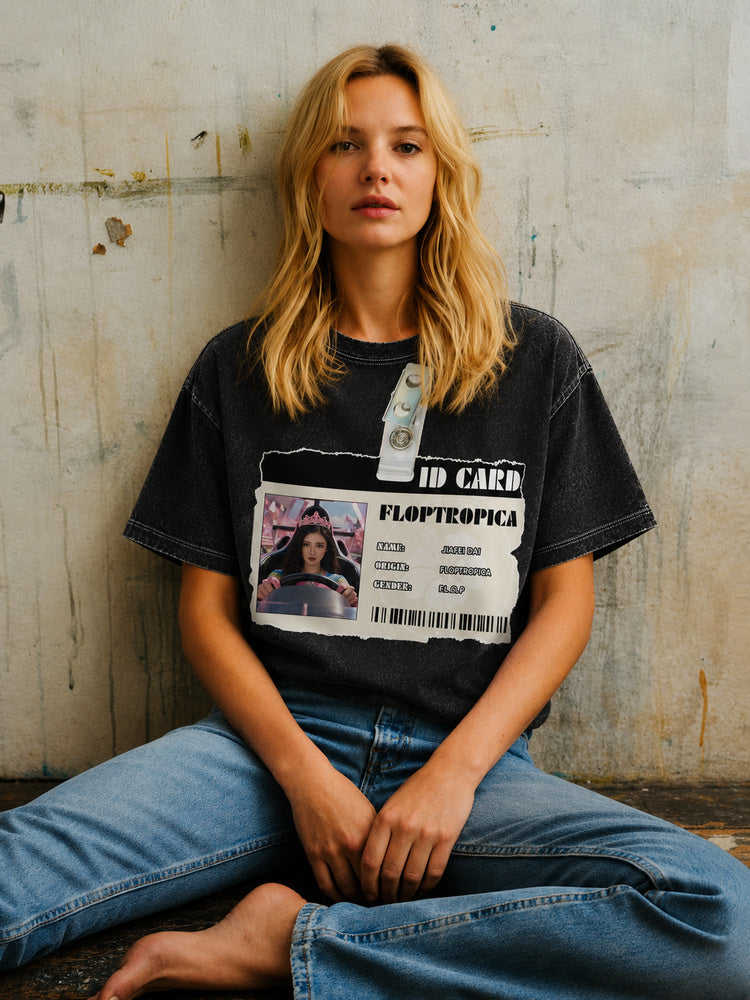 Floptropica "ID Card" Oversized T-Shirt