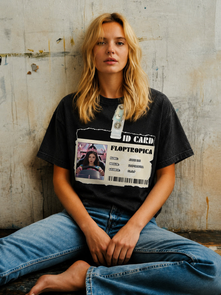 Floptropica "ID Card" Oversized T-Shirt