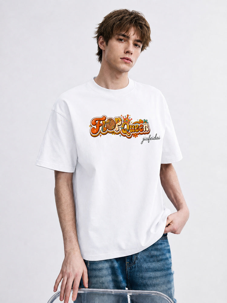 "Flop Queen" Retro Groovy Oversized T-Shirt