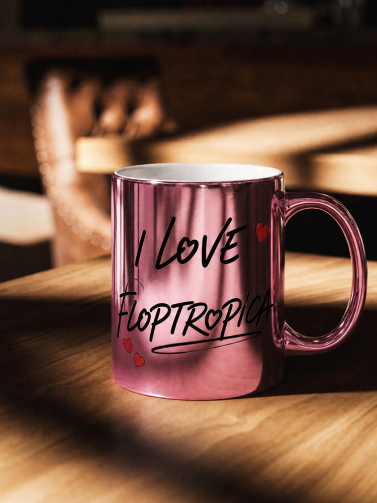 Jiafei Floptropica Fan Coffee Mug (Pink & White)