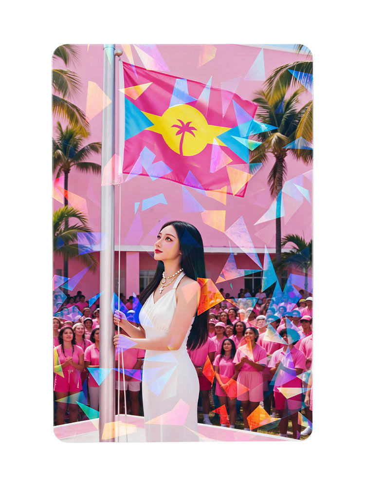 JIAFEI Floptropica Flag Raising Holographic Photocard