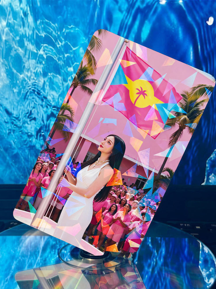 JIAFEI Floptropica Flag Raising Holographic Photocard