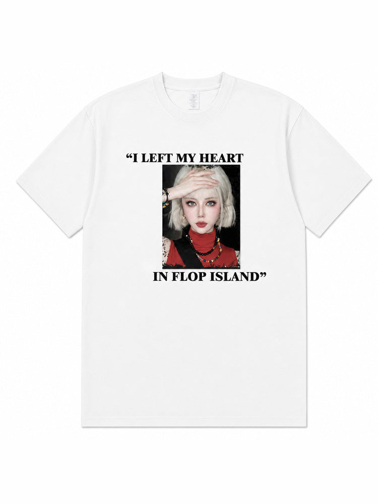 "I Left My Heart in Flop Island" Jiafei Portrait T-Shirt