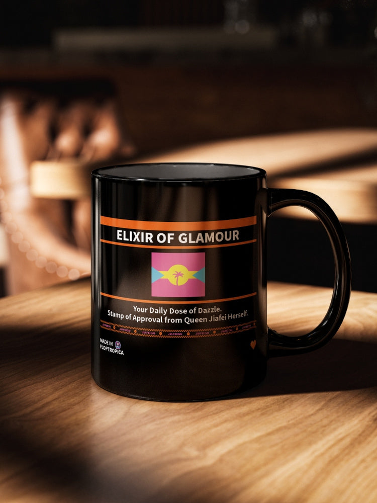 Jiafei Elixir of Glamour Floptropica Black Ceramic Mug
