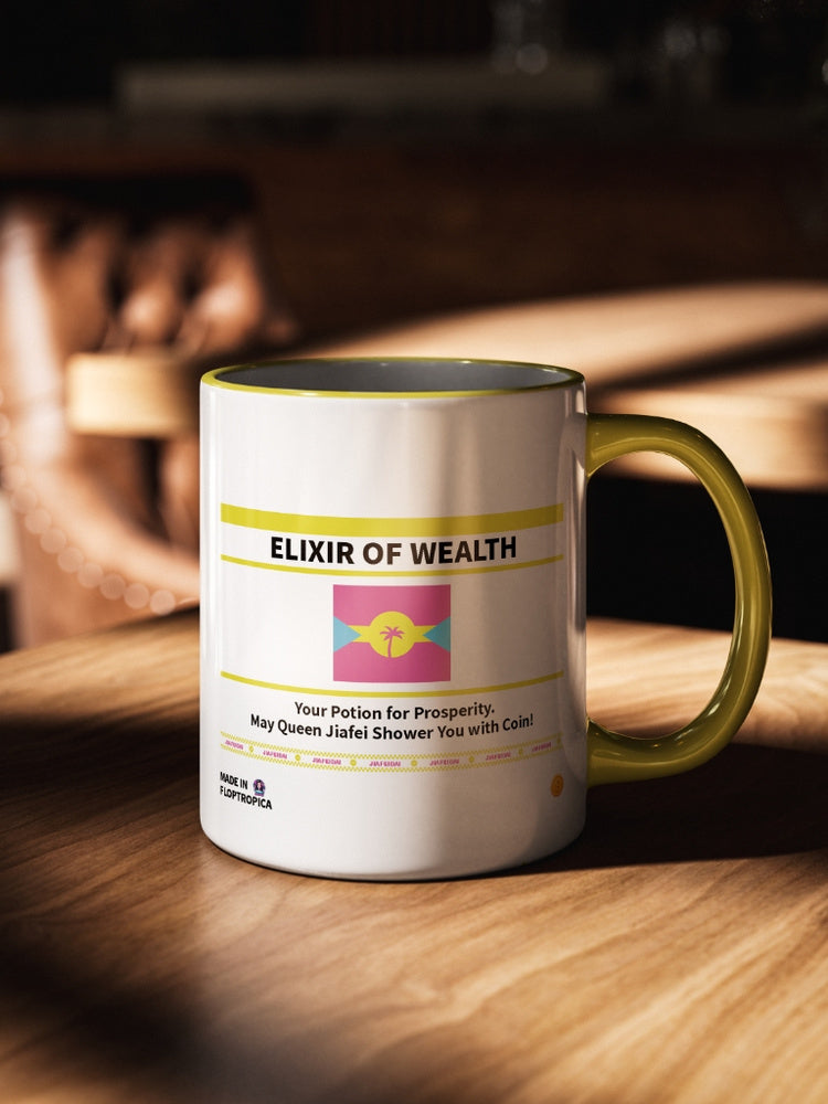 Jiafei Elixir of Wealth Floptropica White Ceramic Mug