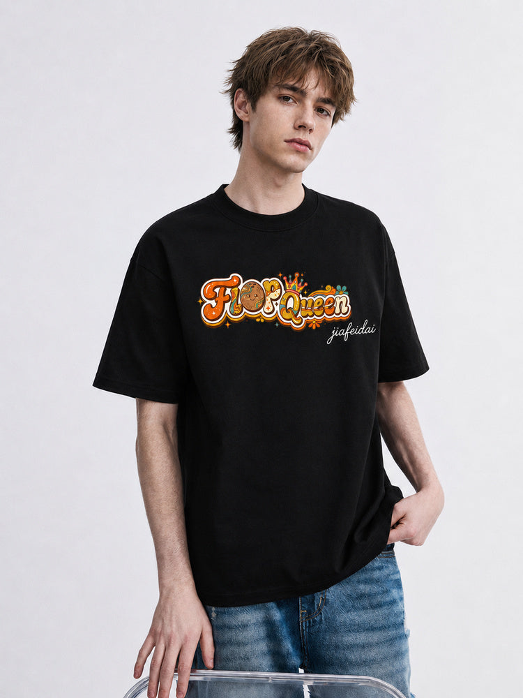 "Flop Queen" Retro Groovy Oversized T-Shirt