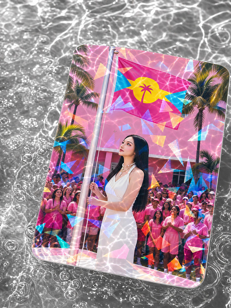 JIAFEI Floptropica Flag Raising Holographic Photocard