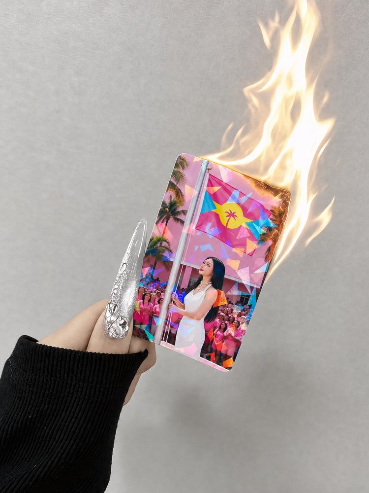 JIAFEI Floptropica Flag Raising Holographic Photocard