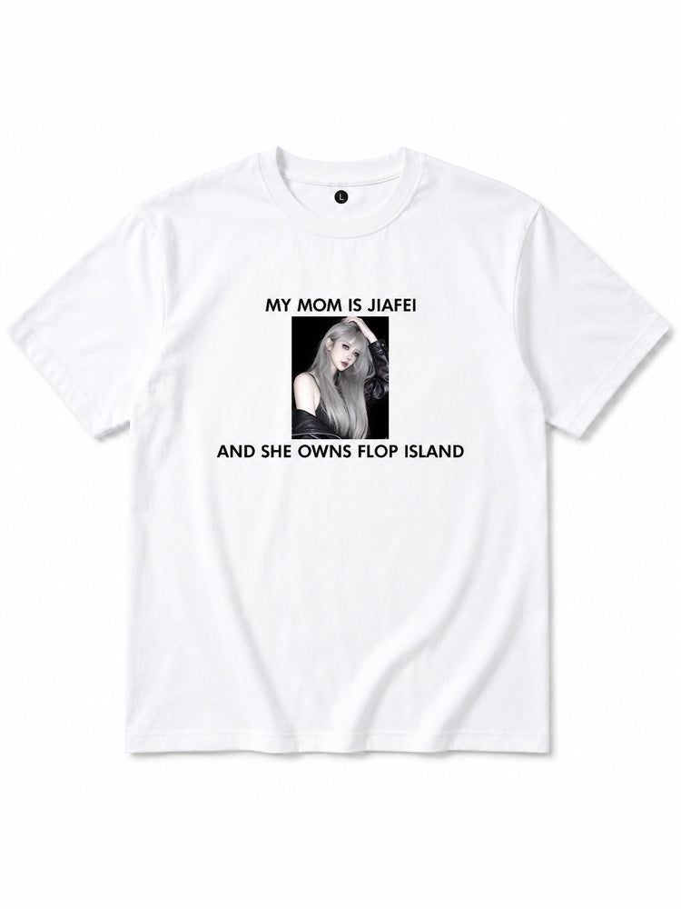 "My Mom Is Jiafei" Oversized Graphic T-Shirt
