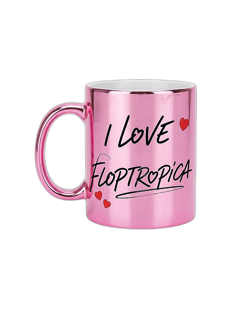 Jiafei Floptropica Fan Coffee Mug (Pink & White)