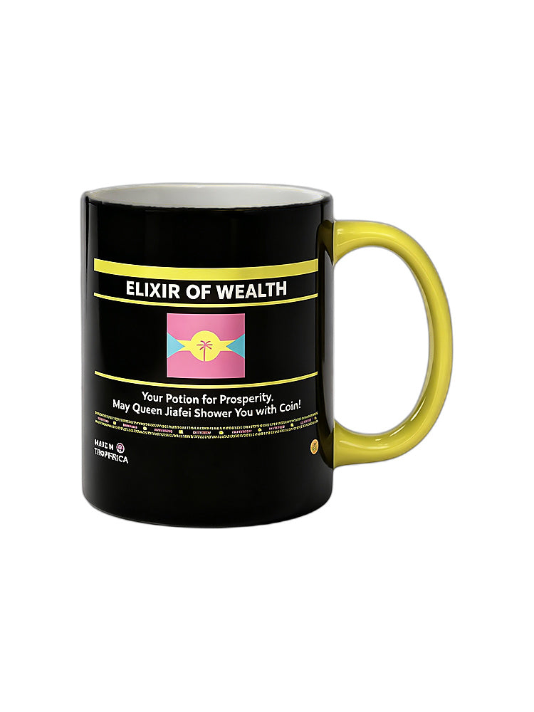 Jiafei "Elixir of Wealth" Black Mug with Yellow Handle
