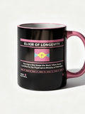 Jiafei Elixir of Longevity Floptropica Black Ceramic Mug