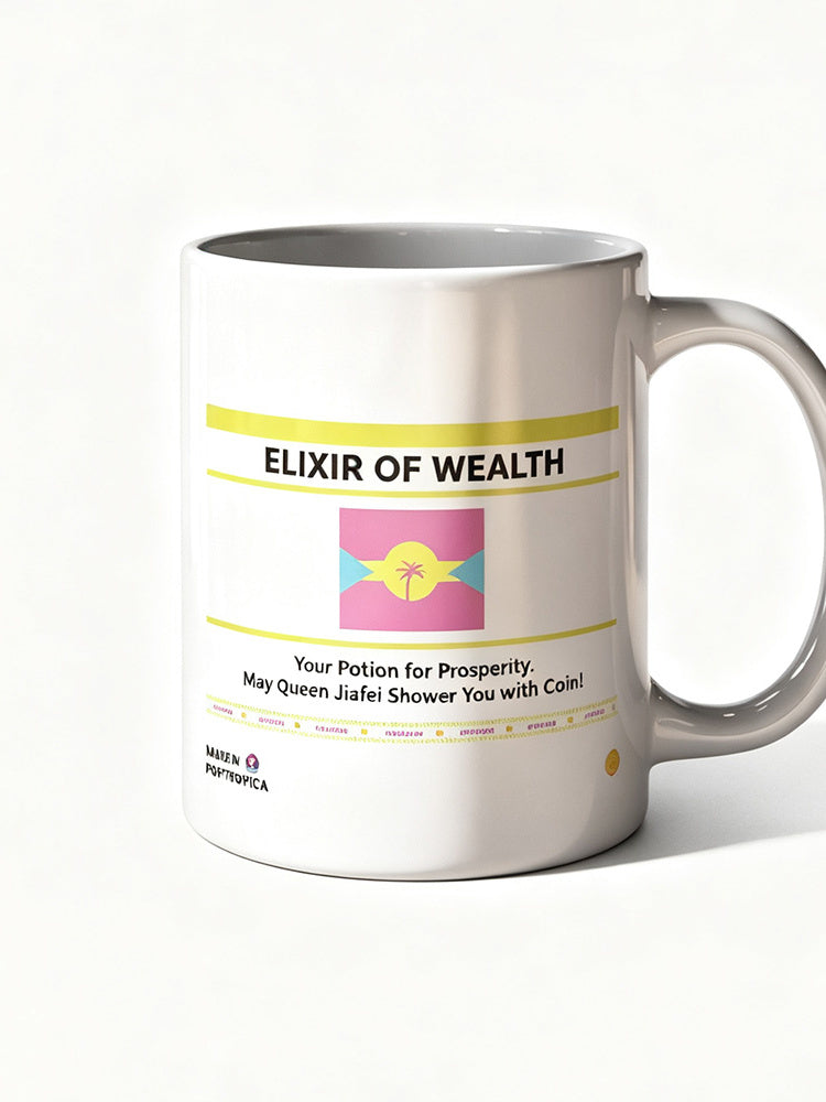 Jiafei Elixir of Wealth Floptropica White Ceramic Mug