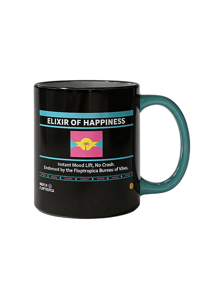Jiafei Elixir of Happiness Teal Handle Floptropica Mug