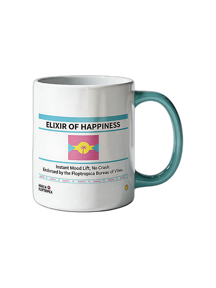 Jiafei Elixir of Happiness Floptropica White Ceramic Mug